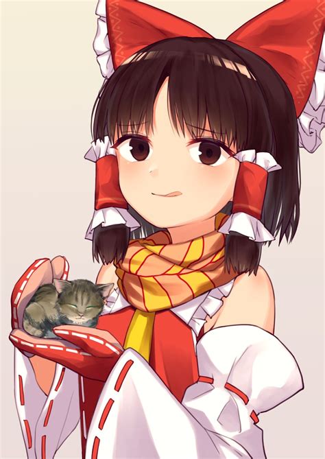 Hakurei Reimu And Benikurage Touhou And More Drawn By Konfu Nodashino Bubun Danbooru