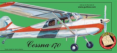 Guillows Cessna 170 Balsa Flying Model Airplane Kit 302lc
