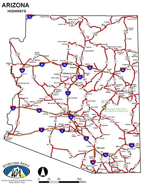 Large Detailed Roads And Highways Map Of Arizona State With All Cities