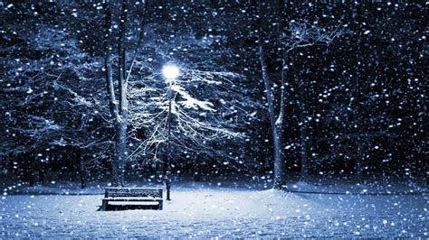 Snowing Desktop Wallpaper Winter Scenery 1366x768 Download