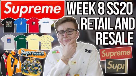 Retail And Resale Supreme Week 8 Ss20 Full Droplist Summer Tees Are