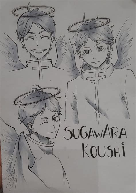 Some Drawings Of People With Angel Wings On Their Heads And The Words