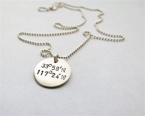 This Personalized Necklace With Longitude And Latitude Is A Great Gift