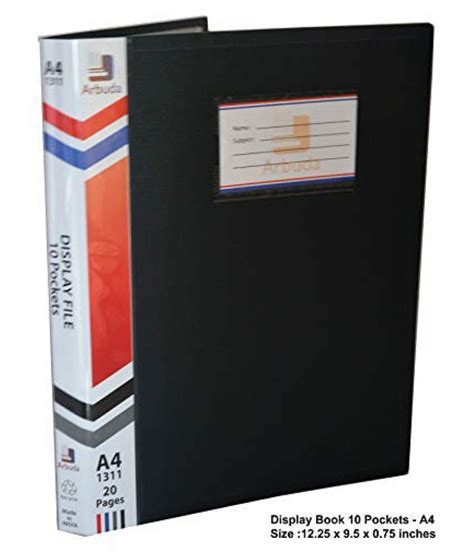 Arbuda A4 Size Clear Folder Plastic Display Presentation File With 10
