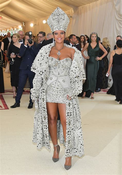 Rihanna Just Won The Met Gala Again This Time With A Bishops Hat Vogue