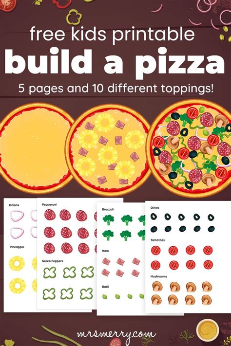 Free Kids Printable Build A Pizza Craft Pre K Activities Printable