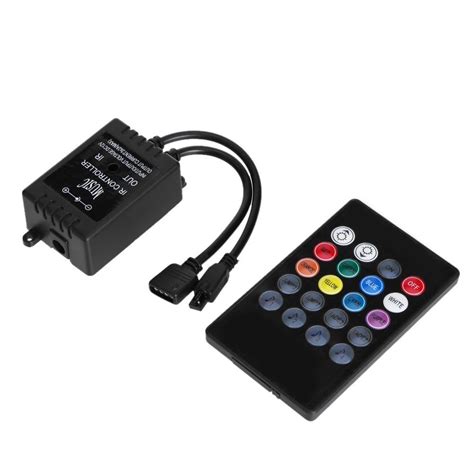 [highples] 20 keys music ir controller sound sensor remote control for rgb led strip highples