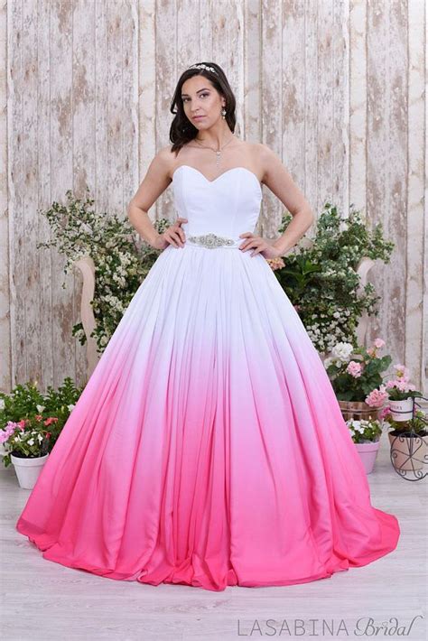 This Item Is Unavailable Etsy In 2023 Colored Wedding Dresses Pink Ombre Wedding Dress