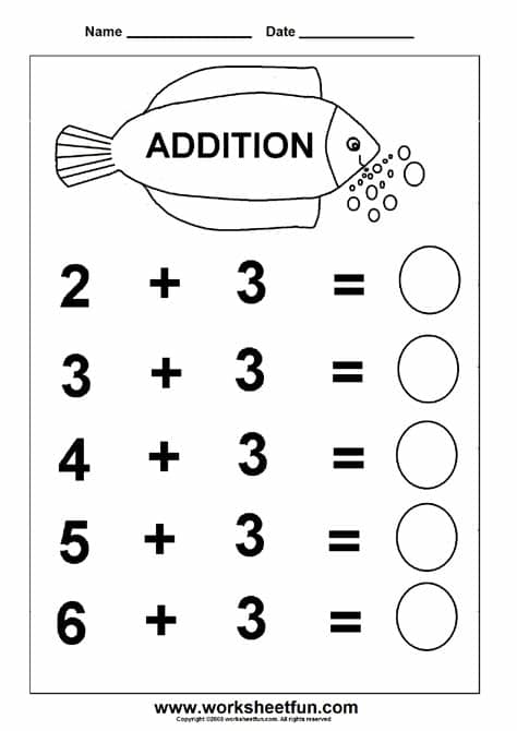 Beginner Addition - 6 Kindergarten Addition Worksheets ...