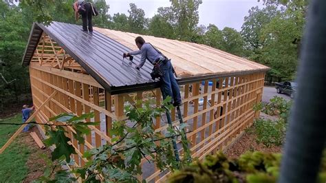 How To Install Pole Barn Roof Metal Youtube