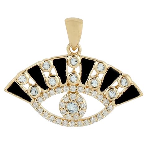 Diamond Gold Evil Eye Necklace For Sale At 1stDibs