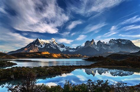 Cool Blue Arctic Mountain Ranges Of Torres Del Paine Chile Unusual
