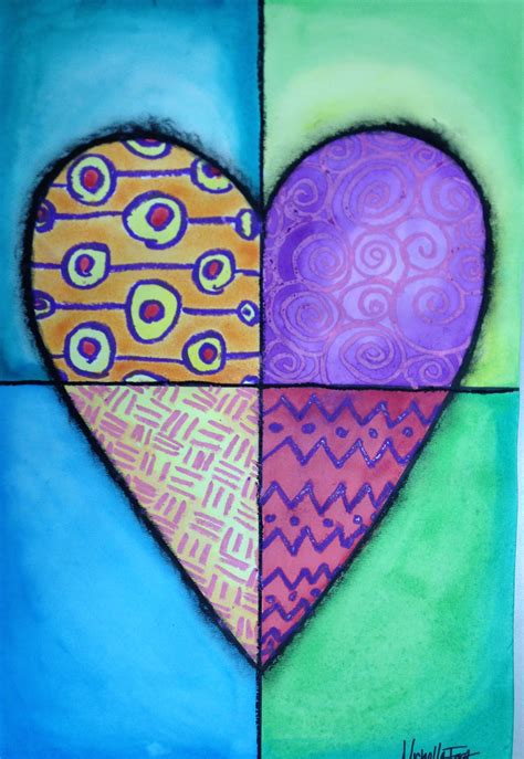 Heart Art Mixed Media Lesson Create Art With Me