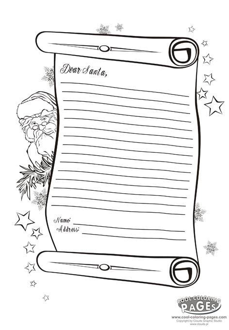 Letter To Santa Claus No 2 Cool Coloring Pages Santa Coloring Pages
