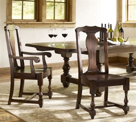 Featuring a curved high back, plush cushioned seat and deeply tufted velvet upholstery studded with nailheads, this dining. Pottery Barn Dining Event: Save 20% On Dining Tables ...