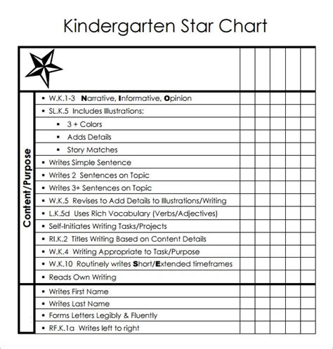 Free 8 Sample Star Chart Templates In Pdf Ms Word