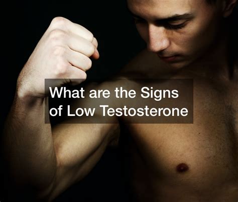 What Are The Signs Of Low Testosterone Health And Fitness Magazine