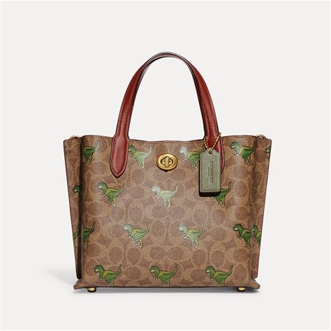 Coach Willow 24 Rexy Printed Coated Canvas Tote Bag In Brown Lyst Uk