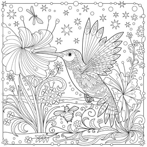 Hummingbird and nest full of easter eggs. https://coloring.rocks/wp-content/uploads/Hummingbird ...