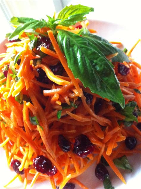 Carrot And Dried Cranberries Salad Food
