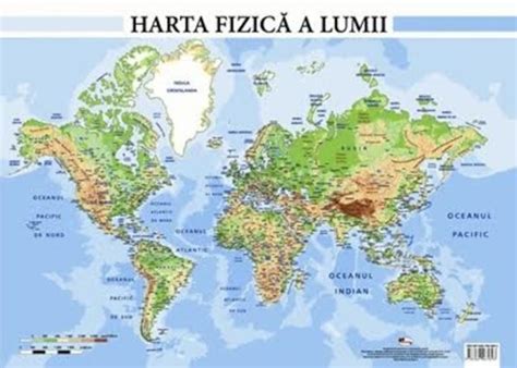 Baza cartografică geologică a româniei. Colectiv Aramis - Harta fizica a lumii - plansa A2 - - elefant.ro