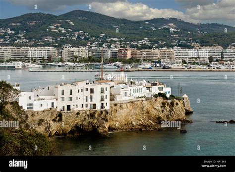 Panoramic View Of The Old City Of Eivissa Ibiza In The Background