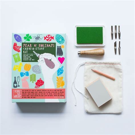 Year Of Holidays Carve A Stamp Kit Diy Stamp Make Your Own Stamp