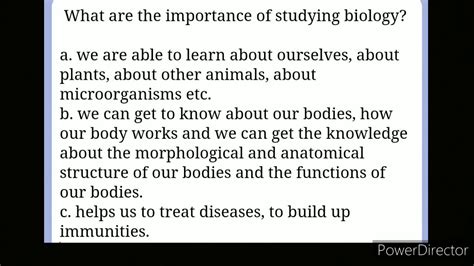 The Importance Of Studying Biology Youtube