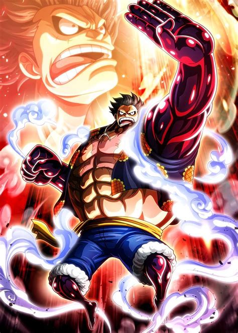 Luffy Gear 4 One Piece Metal Poster Onepiecetreasure Displate In