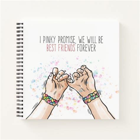 best friends pinky promise notebook cute ts for friends friend scrapbook