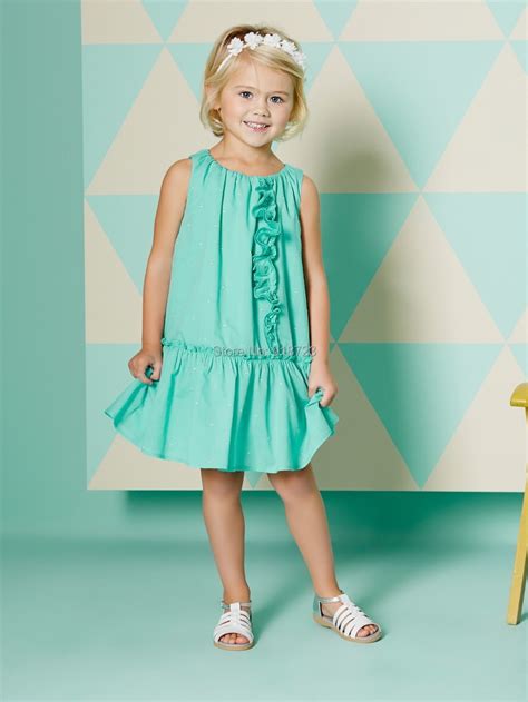2015 New Summer Children Clothing Girls Sleeveless Dress Design France