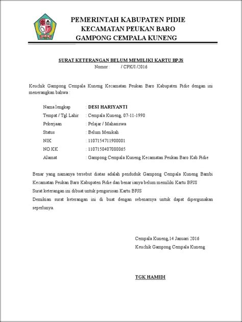 Contoh Surat Keterangan Tidak Punya Penghasilan Untuk Laporan Pajak