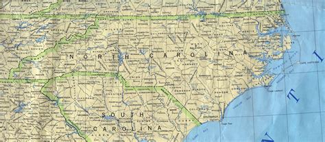 Detailed Map Of North Carolina State North Carolina State Detailed Map