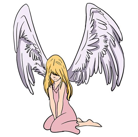 How To Draw An Angel In A Few Easy Steps Easy Drawing