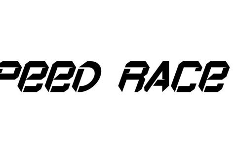 Speed Race Font Graphic Design Fonts