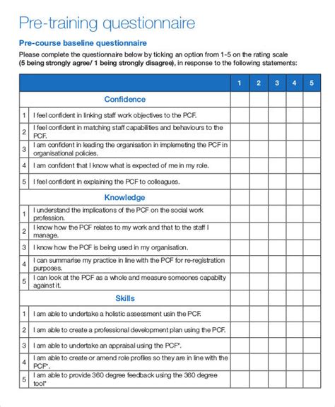 Training Questionnaire Examples Format Pdf Examples