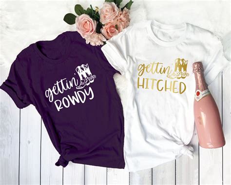 Personalized Bachelorette Party Shirt Getting Hitched Etsy
