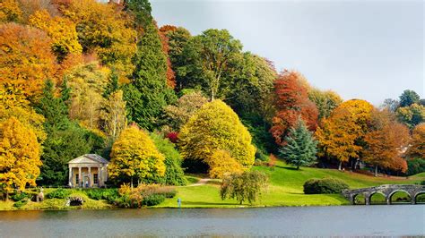Images England Stourhead Wiltshire Nature Gardens Rivers 1920x1080