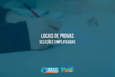 prefeitura divulga relação de candidatos e seus locais de provas nas seleções públicas