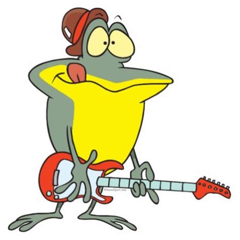 Funny Frog Playing Electric Guitar Funny Frogs Funny Frog