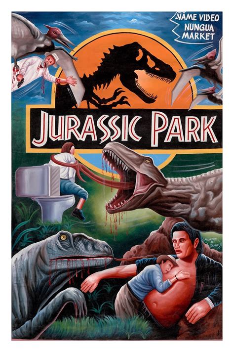 Jurassic Park 1993 2000 3007 Ghanaian Movie Poster By Salvation