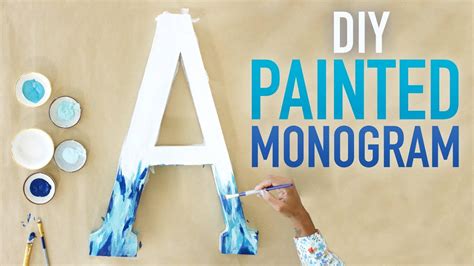 Diy Painted Monogrammed Letter Art Hgtv Handmade Youtube