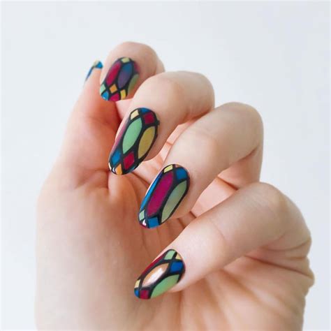 Stained Glass Nail Art Designs 12 K4 Fashion