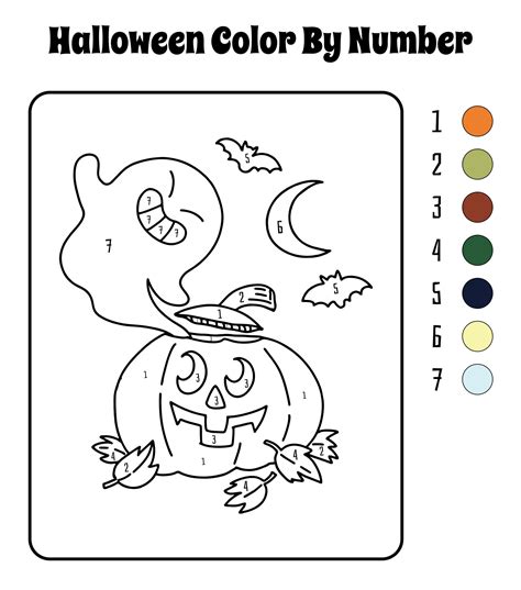 Halloween Color By Number 15 Free Pdf Printables Printablee