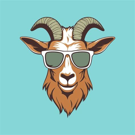 A Goat Wearing Sunglasses And A Pair Of Sunglasses 25376177 Vector Art At Vecteezy