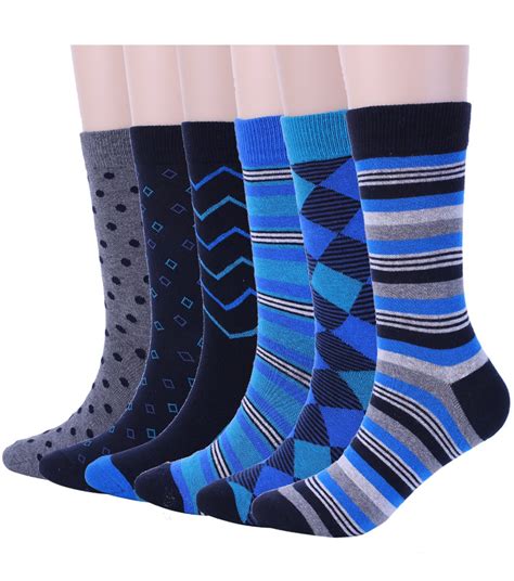 Buy Mens Warm Wool Socks Thick Winter Hiking Stripe Wool Crew Socks