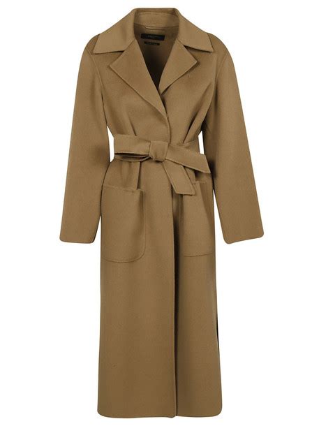 Weekend Max Mara Single Breasted Belted Coat Wheretoget