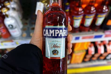Tyumen Russia March 17 2023 Campari Liqueur In The Store Invented