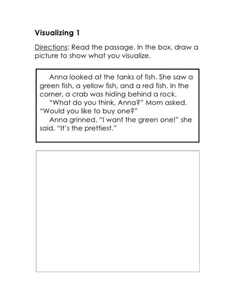 Visualizing 1directions Read The Passage In The Box Draw Apicture To