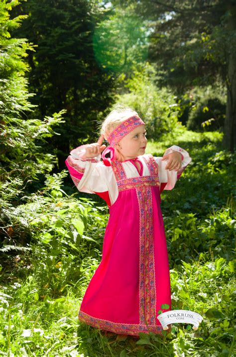 Traditional Russian Dress Dunyasha For Woman Folk Russian Clothing